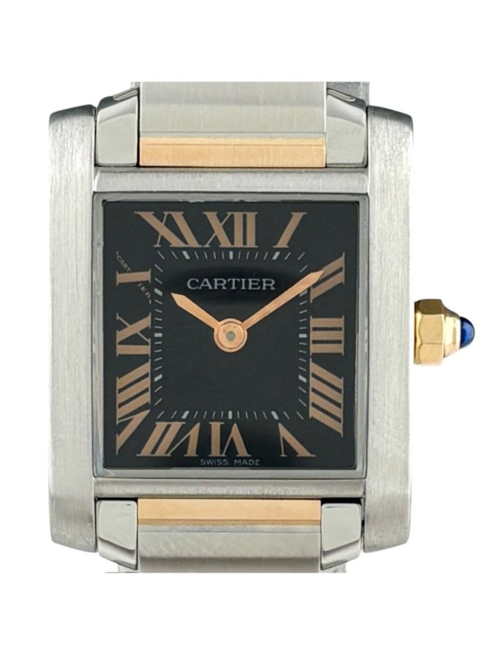 Cartier Tank Francaise SM Limited Watch SS PG Quartz Black